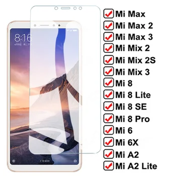 11Г Пълно Защитно Стъкло За Xiaomi Max 2 3 Mi X 2 2S 3 Защитно Стъкло Филм Mi 6 6X 8 Mi SE A2 Lite Закалена Защитно Фолио За Екрана
