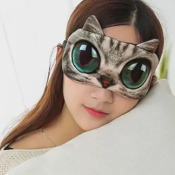 1бр Очите Сенки За очи Помощта на Пластир Почивка Смешно Очите Сянка Регулируема Сън и Хъркането 3D Сладък Животни Сенки За очи Eye Зимен сън