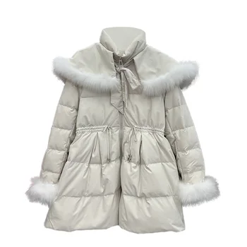 2022 New Fashion Women ' s Down Jacket Korean Winter Coat Long Sleeve зимно палто дамско Veste Femme Chic Et élégante H445