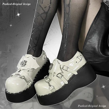 2022 ново Крило на Дявола Punkcat Оригинален дамски обувки в стил пънк платформа в стил Лолита 