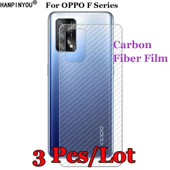 3 бр./лот За OPPO F21 F19 F19s Pro Plus 5G 3D Нескользящая Задната филм от въглеродни влакна, Защитно фолио за екрана, Защитен стикер