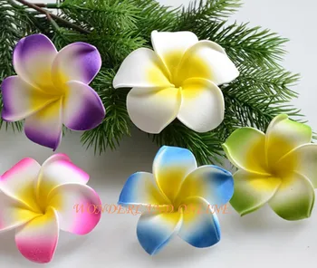 4 см хавайски 5 цвята истински сензорен изкуствени цветя, плюмерии сам аксесоар за коса pe frangipani украса за сватбени партита