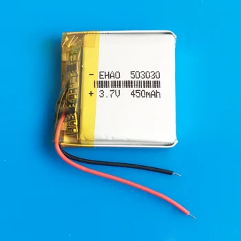 503030 450 mah Lipo батерия литиеви полимерни акумулаторни батерии за MP3 GPS DVD bluetooth високоговорител за умни часовници записващо устройство
