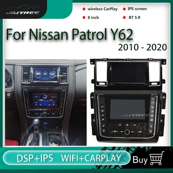 Android Авто Авторадио Плеър За Nissan Patrol Y62 2010-2020 Двоен сензорен екран Автомобилен GPS Навигация Мултимедиен Плеър AHD Камера