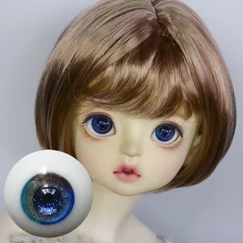 BJD куклени очи са подходящи за размер 12 мм, 14 мм, 16 мм, човешкият стил, трикольор сплайсинговая светкавица, стъклени очи, аксесоари за кукли