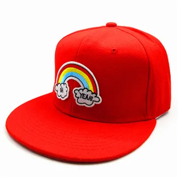 LDSLYJR Памучен бейзболна шапка с анимационни дъгова бродерия, шапка в стил хип-хоп, Регулируеми Шапки възстановяване на предишното положение за мъже и жени 16