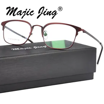 Magic Дзин очила по рецепта от неръждаема стомана RX оптични рамки за очила очила за късогледство с пълна рамки F3102
