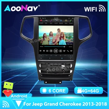Tesla Стил Android 9,0 Автомобилен Радиоприемник GPS Навигация За Jeep Grand Cherokee 2013-2019 Авто Мултимедиен Плейър Стерео Carplay