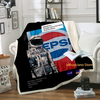 Астронавт космоса Насас небето потребителски печат одеяло за възрастни и деца карикатура спално бельо, домашен текстил одеяло пътуване детски подарък