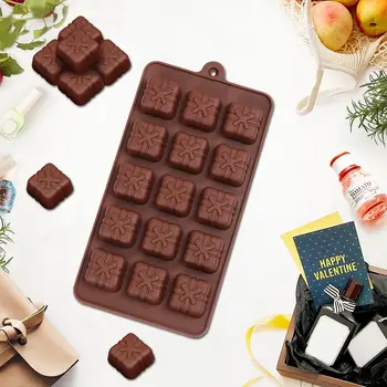 Бонбони Десерт Брауни Силикон Пудинг Инструменти За Готвене, Печене на 3D Мухъл Шоколад Форма на Коледен Подарък Кутия