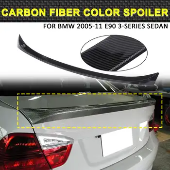 За BMW E90 2005 ~ 11 E90 3-series Седан Спойлер От Въглеродни Влакна, Заден Спойлер на Багажника Крило на Багажника външни детайли