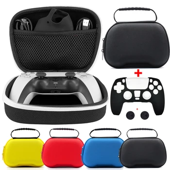 За PS5 EVA Чанта за Съхранение Чанта за геймпада и Силиконова Дръжка Седалка за PlayStation5 Контролер Преносима Противоударная Чанта за Носене