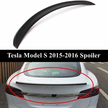 Заден Спойлер за Броня Багажник за Седан Tesla Model S 60 70 75 85 90 D P85D P90D P100D 2012-2017 Гланц Спойлер на Багажника от Въглеродни Влакна