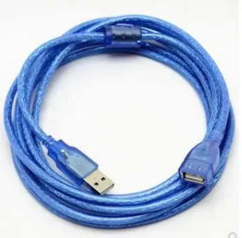 Кабел за трансфер на данни USB кабел за директна продажба с фабрика напълно мед син USB удължителен кабел 3 метра USB от мъжете към жените A/F разширяване на данни