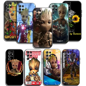 Калъфи за телефони с анимационни герои на Marvel Groot за Samsung Galaxy A21S A31 A72 A52 A71 A51 5G A42 5G A20 A21 A22 4G A22 5G A20 A32 5G A11