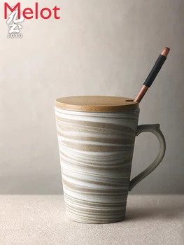 Керамична Чаша Ръчна Изработка Кафеена Чаша В Японски Стил Креативна Двойка Чаена Чаша