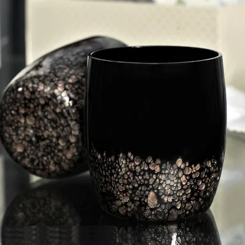 Класическа Черна кристален стъклена чаша Много красиви чаши за вино Кратка чаша за напитки Lifestyle