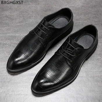 Модела обувки Мъжки Модни Кожени Обувки, Мъжки Официални Летни Обувки Oxfords Мъжки Черни Офис 2022 Chaussure De Homme Zapatos De Hombre