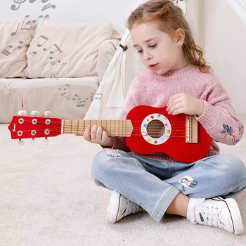Момчета и момичета, Мини-Хавайска китара е Музикален инструмент Симулационни Играчки Детски Музикален инструмент Въвеждането на Китара Играчки Детски подарък