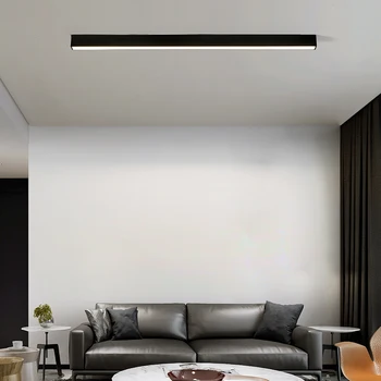 Повърхностен линейна лампа минималистичен led дълъг пасаж спалня, трапезария фонова стена хол тавана лампа