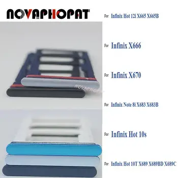 Тава за SIM-карти Novaphopat За Infinix Hot 10s 10T 12i Note 8и 12 G96 X665 X666 X670 X683 X689 Държач за Sim-карти Слот Четец Адаптер