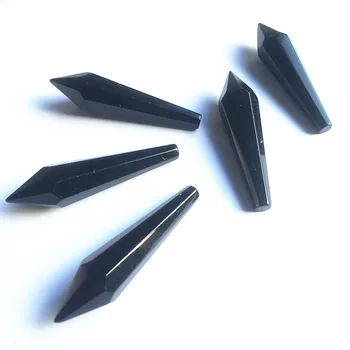 Търговия на едро цена на бр 53 мм Красив Черен K9 Crystal U-образна Icicle Полилей Част (Безплатни пръстени) Стъклени Призми За Суспензии настолни Лампи